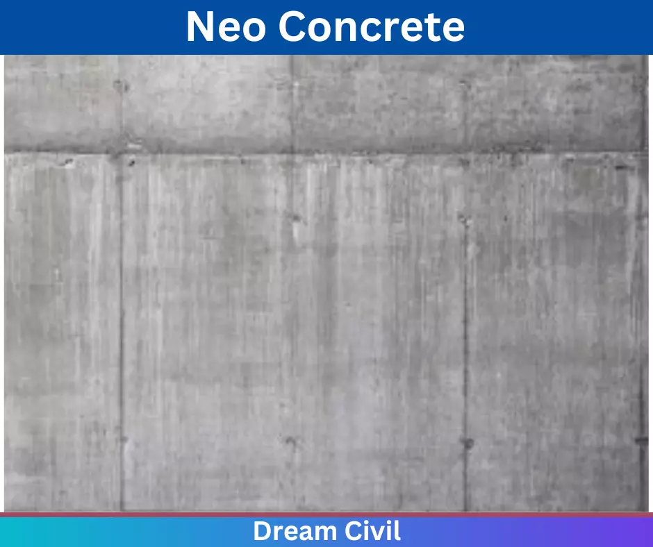 Neo Concrete is a construction material that makes a continuous coating of 0.4 cm thickness for walls, floors, and exteriors that resembles terrazzo or granite finish. It is prepared from a mix of cement, decorative aggregate, and resin.