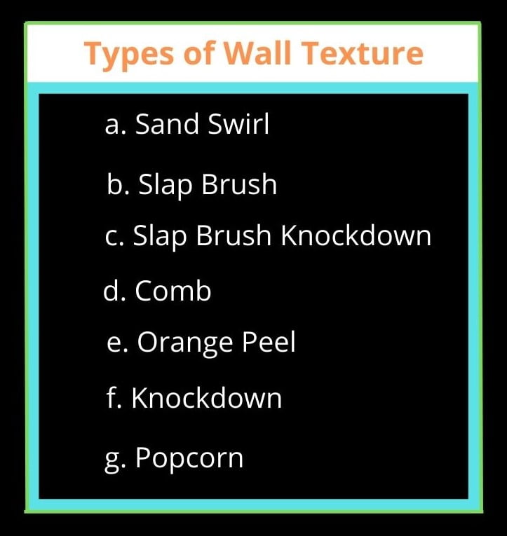 Types of Wall Texture