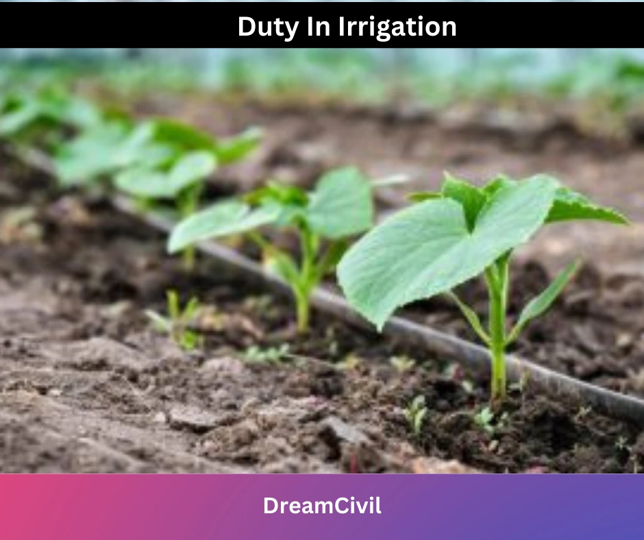 factors affecting duty in irrigation