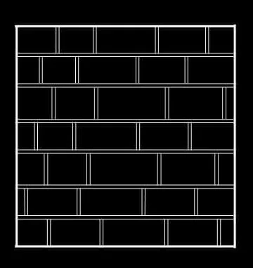 Square rubble: Regular coursed