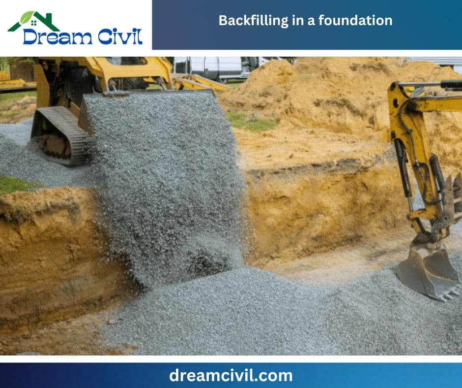 Backfilling in a foundation