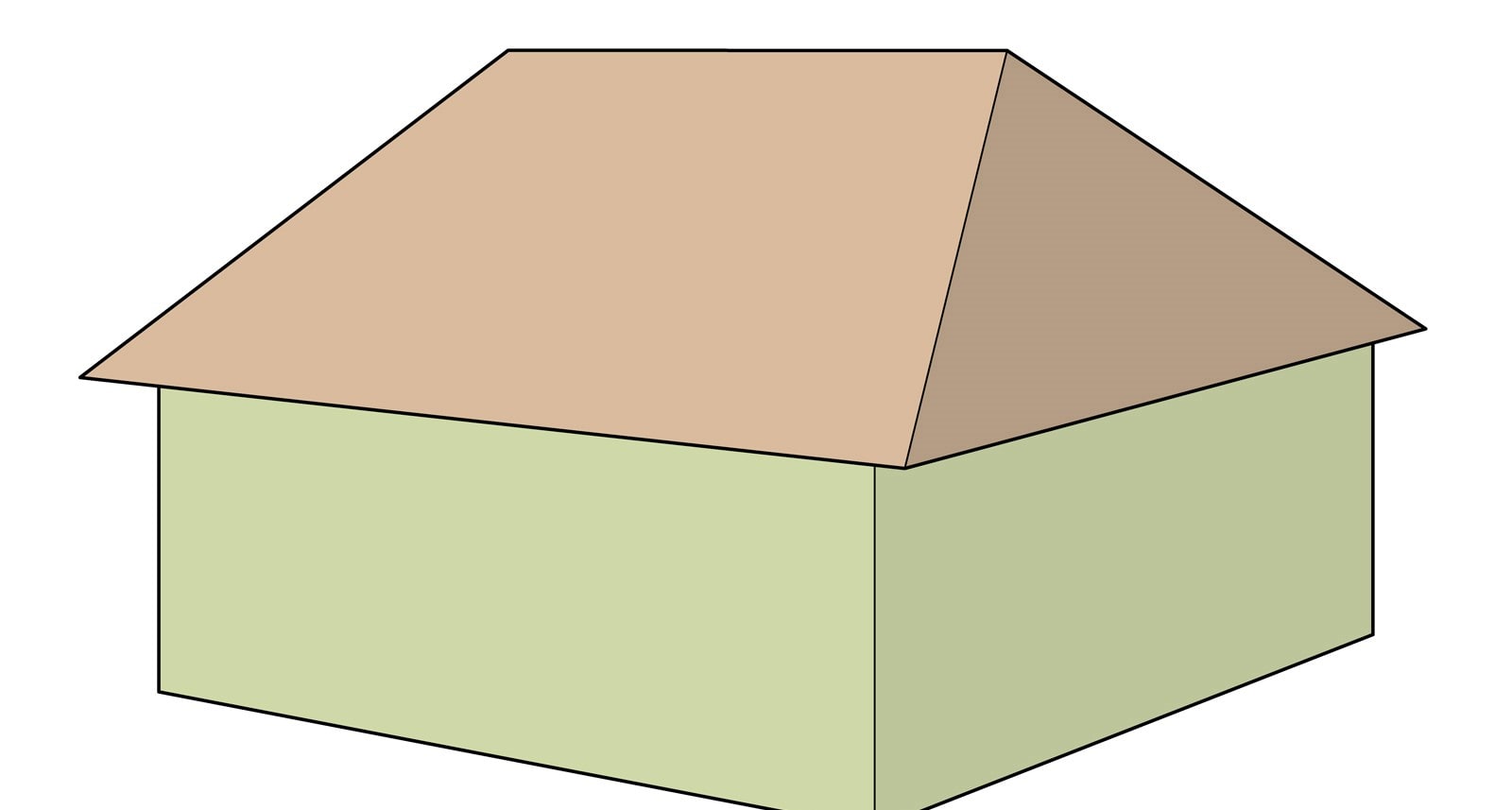 Двускатная крыша рисунок