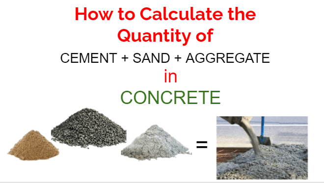 Calculate Cement Sand and Aggregate in Concrete