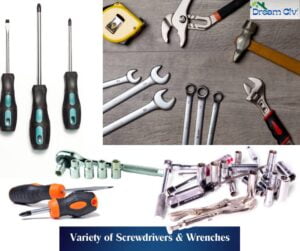 Variety of Screwdrivers & Wrenches