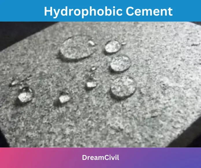Hydrophobic cement