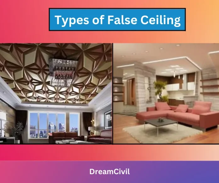 Types of false ceilings