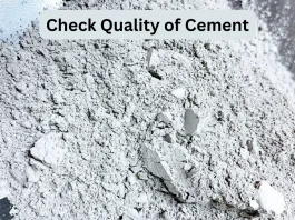 How to Check the Quality of Cement