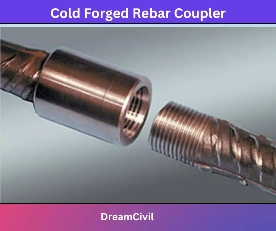 Cold forged rebar coupler