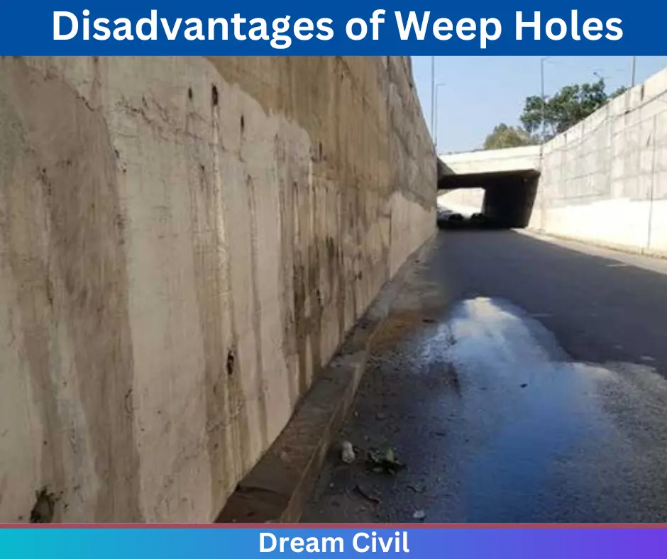 Disadvantages of Weep Holes