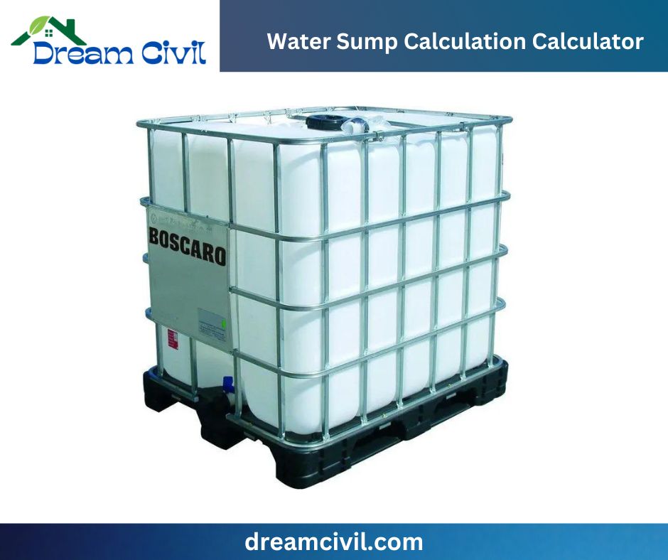 Water Sump Calculation Calculator