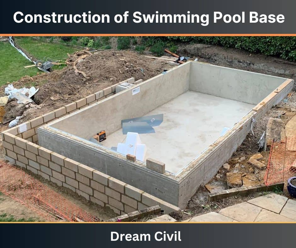 Construction of Swimming Pool Base  