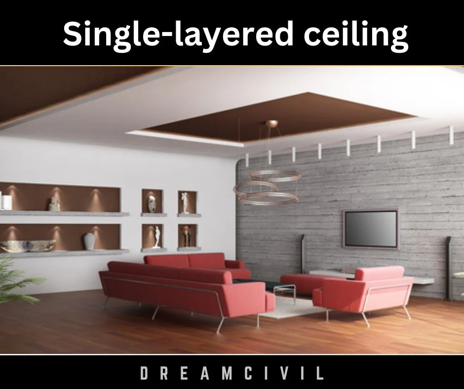 Single-layered ceiling