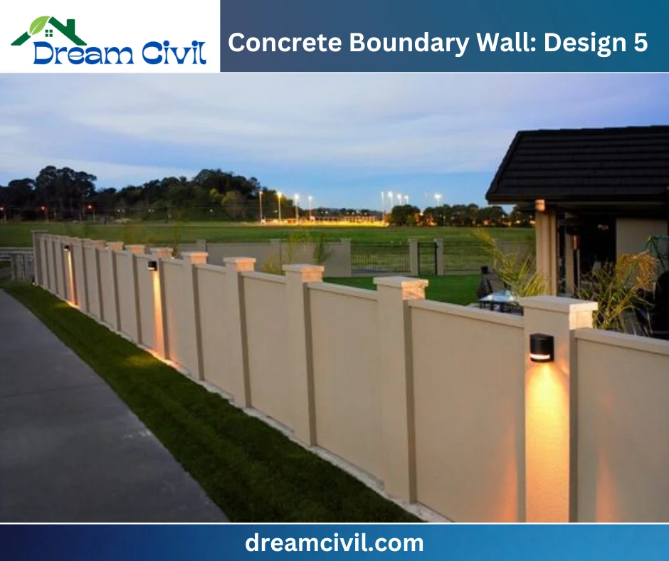 Concrete Boundary Wall: 10 Stunning Designs, Key Details, and Standard Sizes