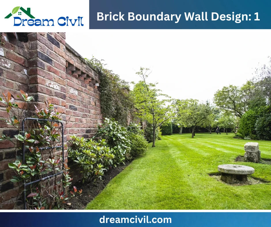 Brick Boundary Wall : 15 Designs, Important Details & Standard Height