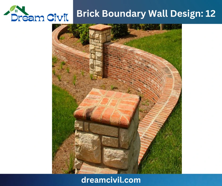 Brick Boundary Wall : 15 Designs, Important Details & Standard Height