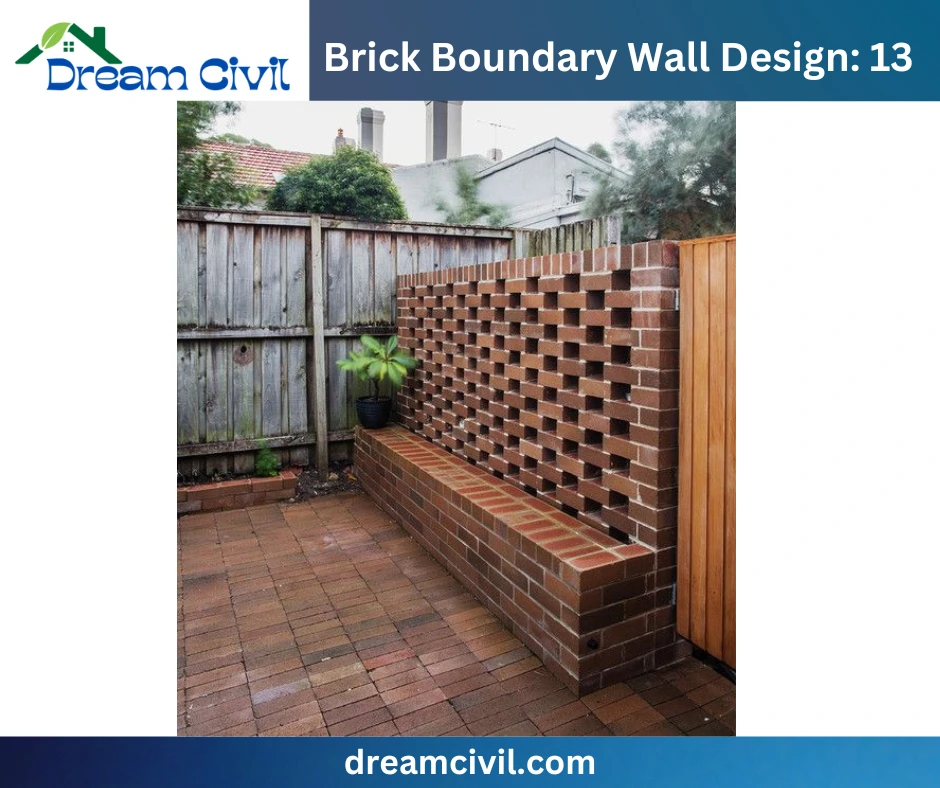 Brick Boundary Wall : 15 Designs, Important Details & Standard Height