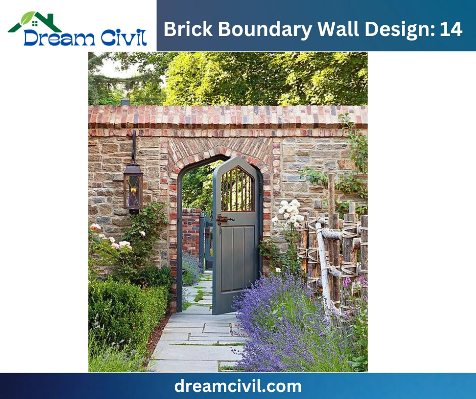Brick Boundary Wall : 15 Designs, Important Details & Standard Height