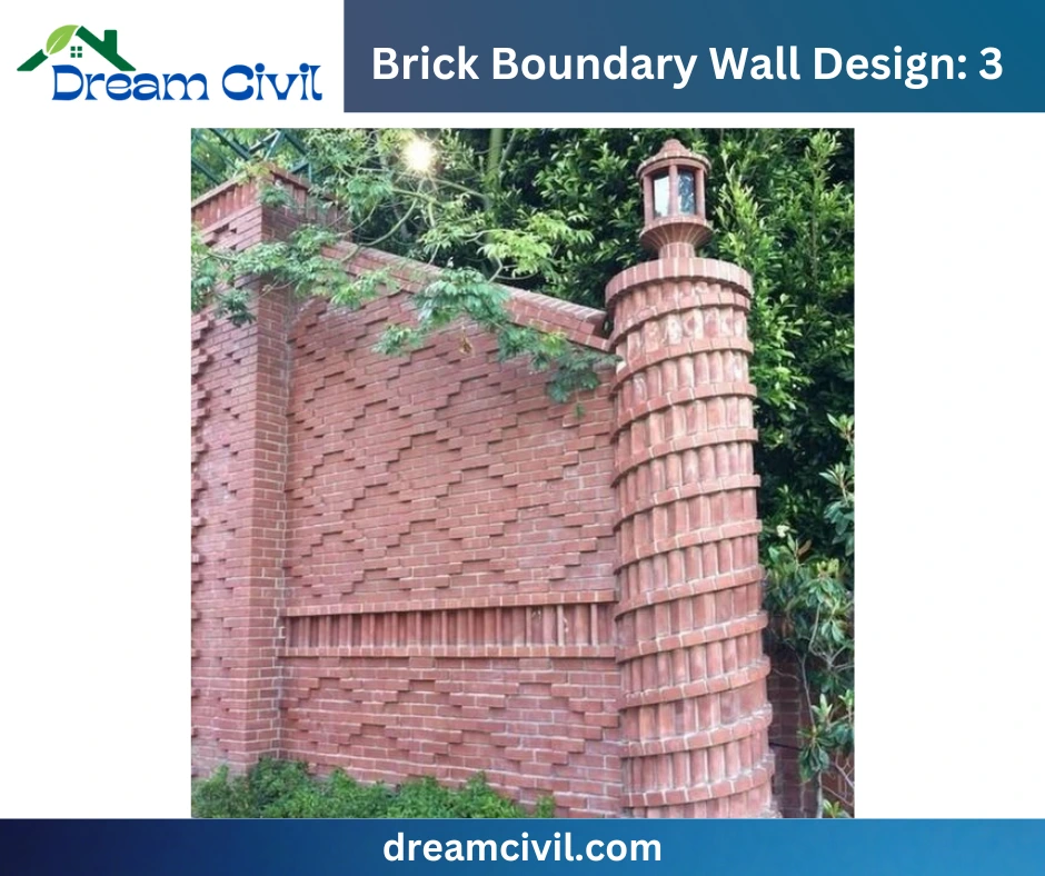 Brick Boundary Wall : 15 Designs, Important Details & Standard Height