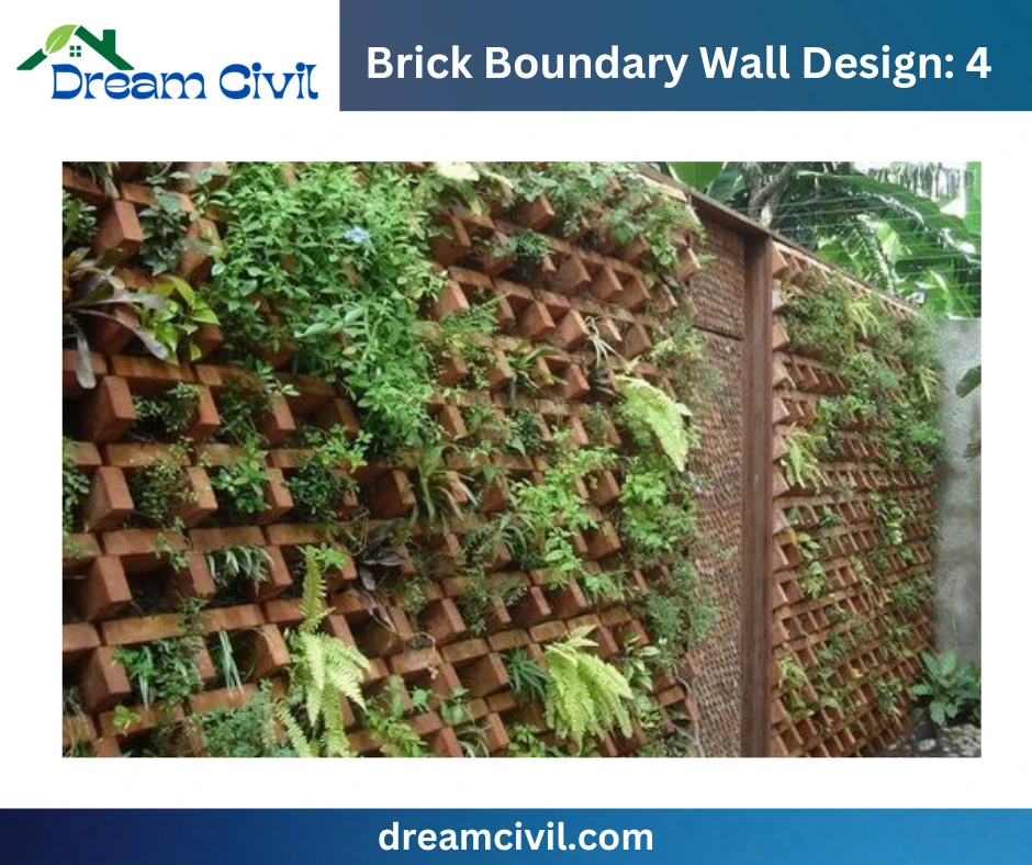 Brick Boundary Wall : 15 Designs, Important Details & Standard Height