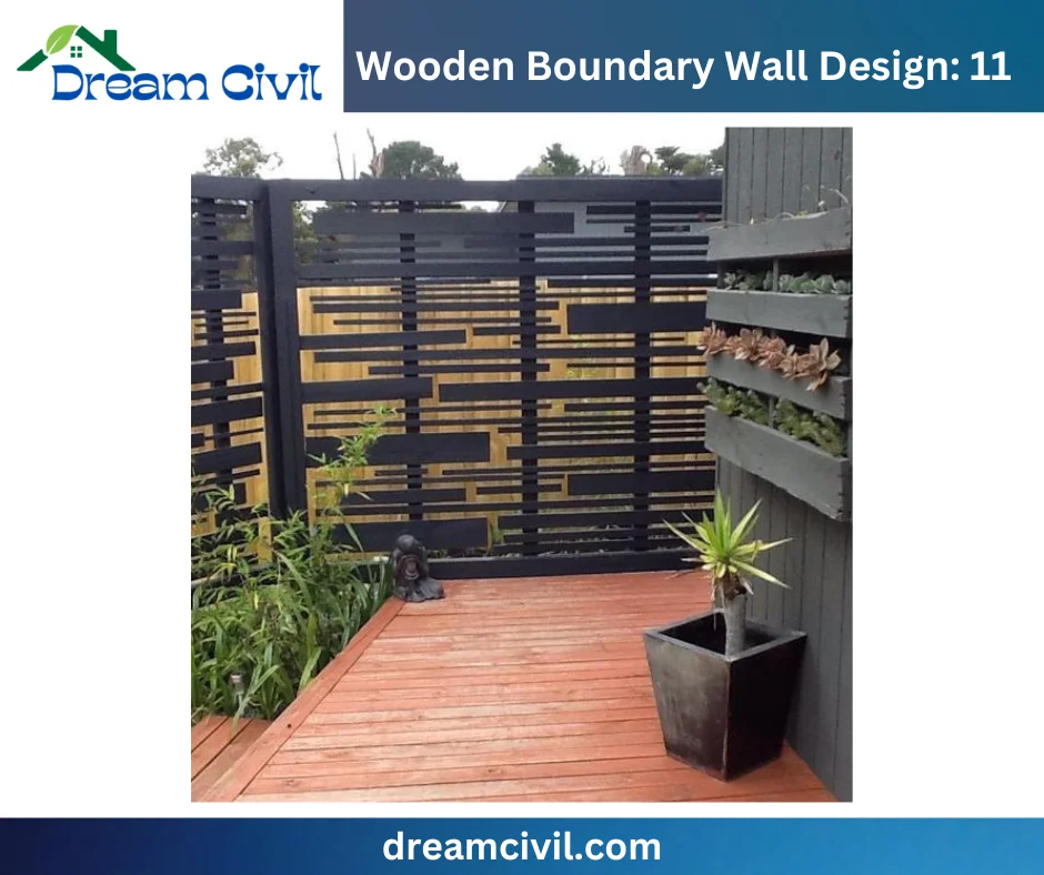 Wooden Boundary Wall