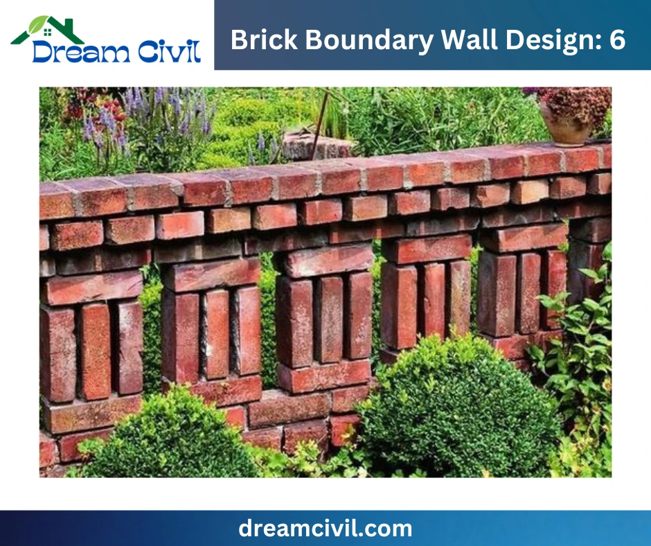 Brick Boundary Wall : 15 Designs, Important Details & Standard Height
