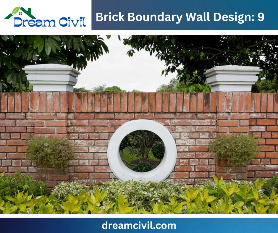 Brick Boundary Wall : 15 Designs, Important Details & Standard Height