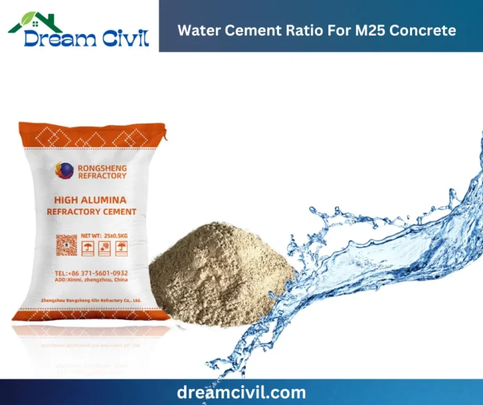 Water Cement Ratio For M25 Concrete
