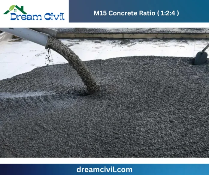 M15 Concrete Ratio ( 1:2:4 ) : Materials Calculation For Preparing M15 Concrete